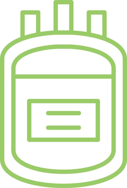 Diseño vectorial Estilo del icono de la bolsa de sangre