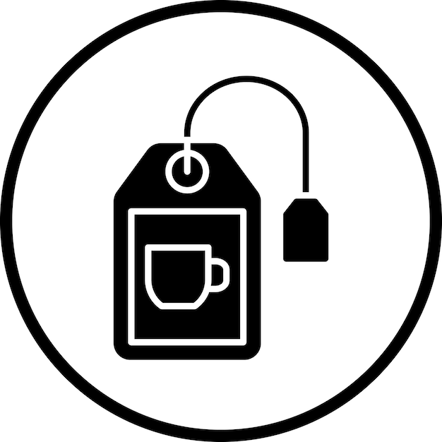 Vector diseño vectorial del estilo del icono de la bolsa de té