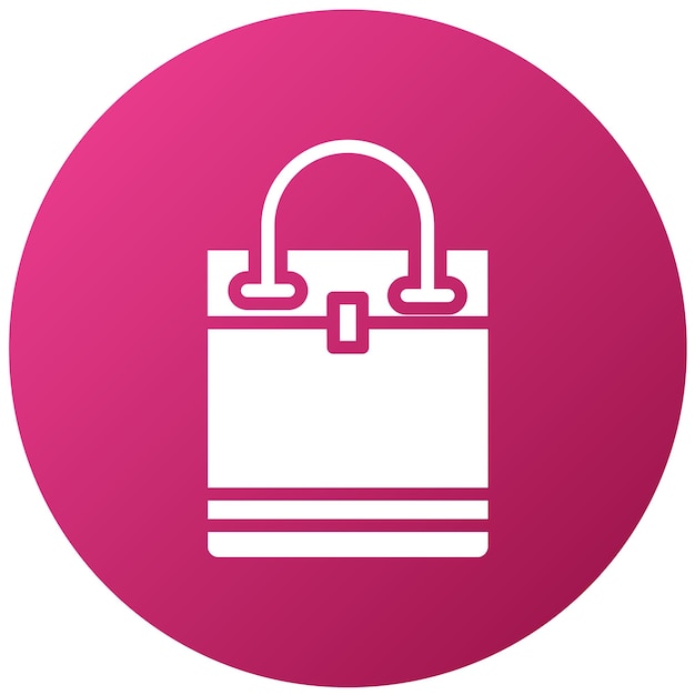 Diseño vectorial del estilo del icono de la bolsa de la tienda