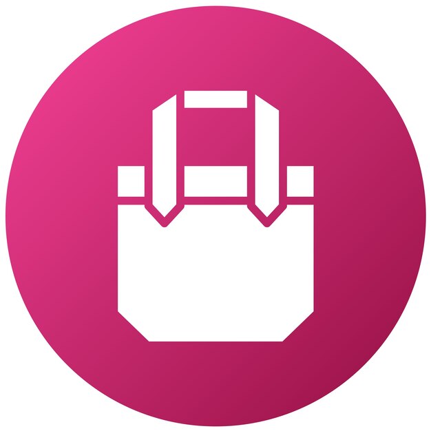 Diseño vectorial del estilo del icono de la bolsa Tote