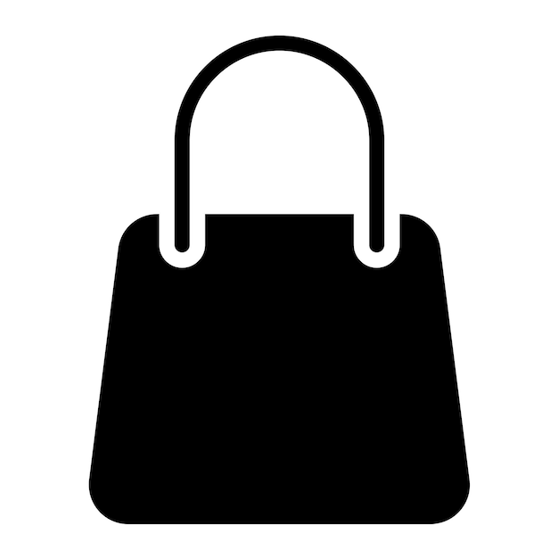 Diseño vectorial del estilo del icono de la bolsa Tote
