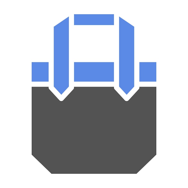Diseño vectorial del estilo del icono de la bolsa Tote