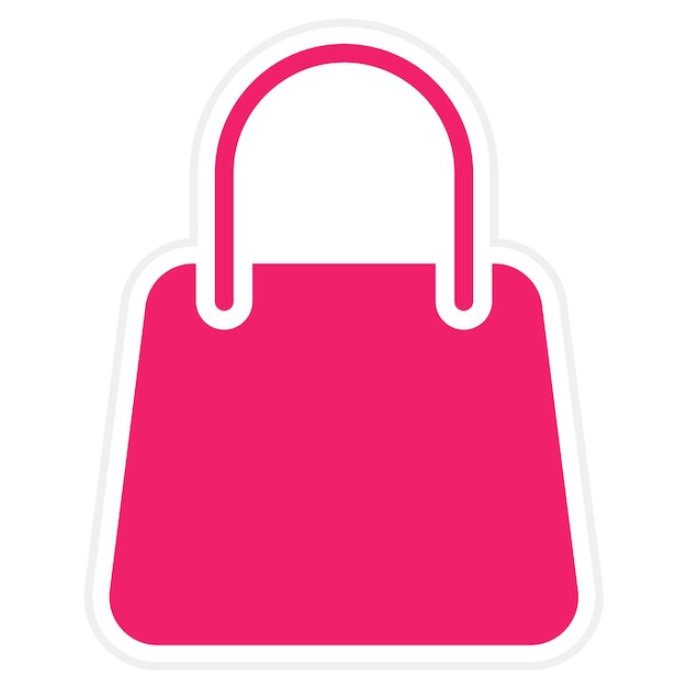 Diseño vectorial del estilo del icono de la bolsa Tote