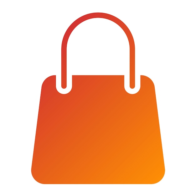 Diseño vectorial del estilo del icono de la bolsa Tote