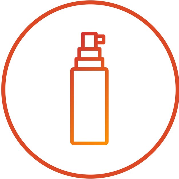 Diseño vectorial del estilo del icono de la bomba de botella