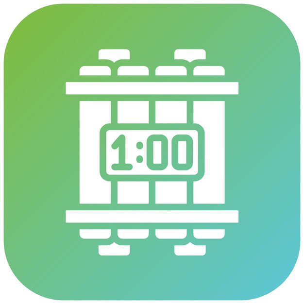 Diseño vectorial Estilo del icono de la bomba de tiempo