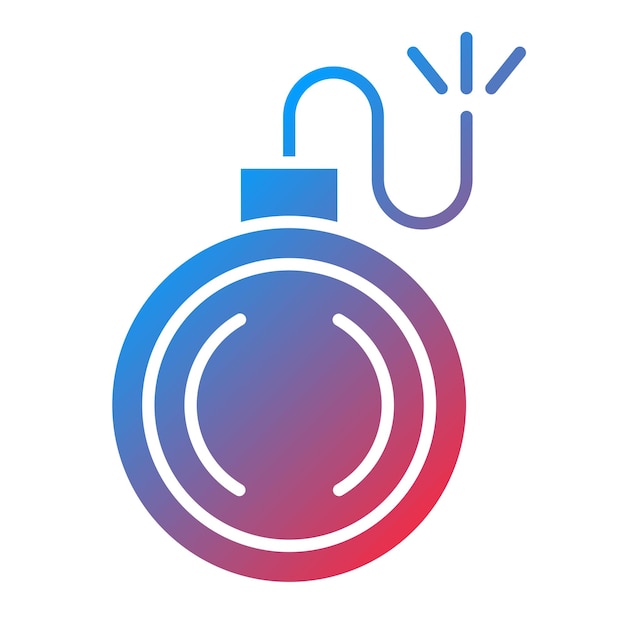 Diseño vectorial del estilo del icono de la bomba