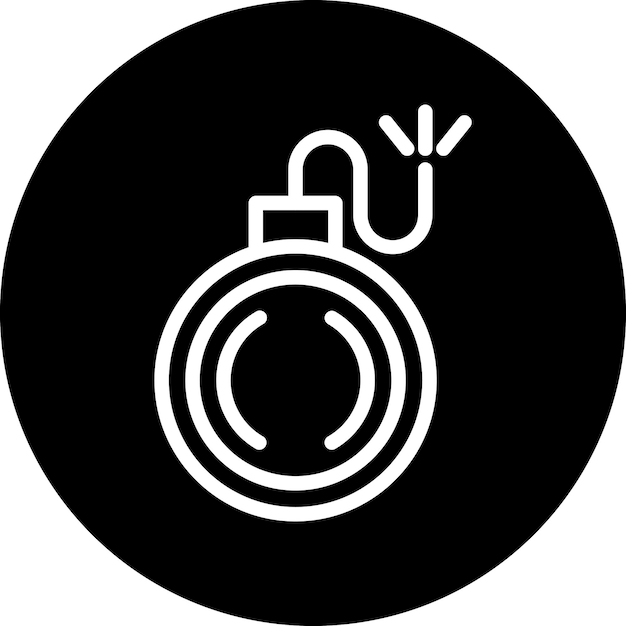 Diseño vectorial del estilo del icono de la bomba