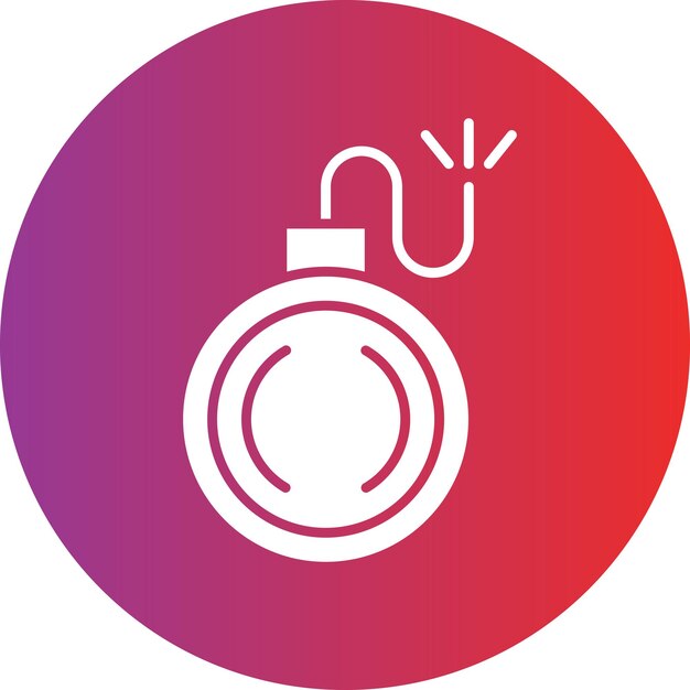 Diseño vectorial del estilo del icono de la bomba