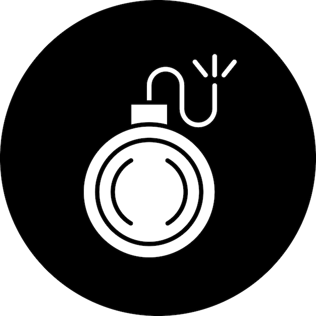 Diseño vectorial del estilo del icono de la bomba