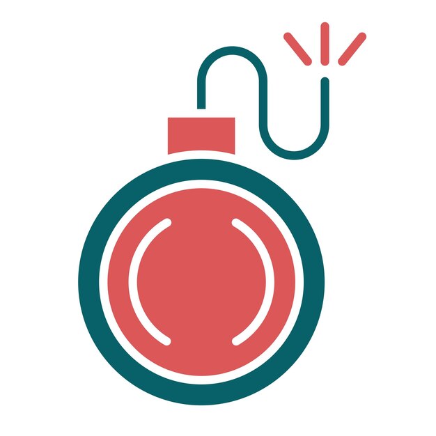Diseño vectorial del estilo del icono de la bomba