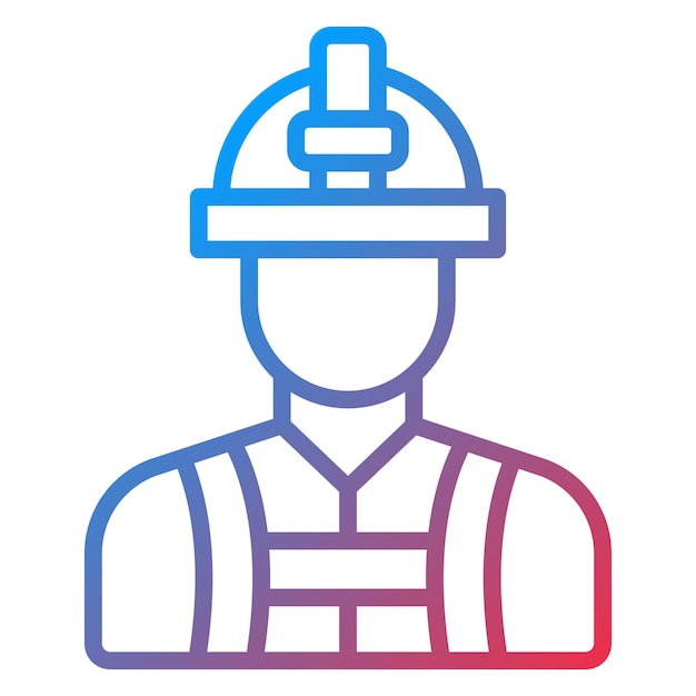 Diseño vectorial Estilo de icono de bombero masculino