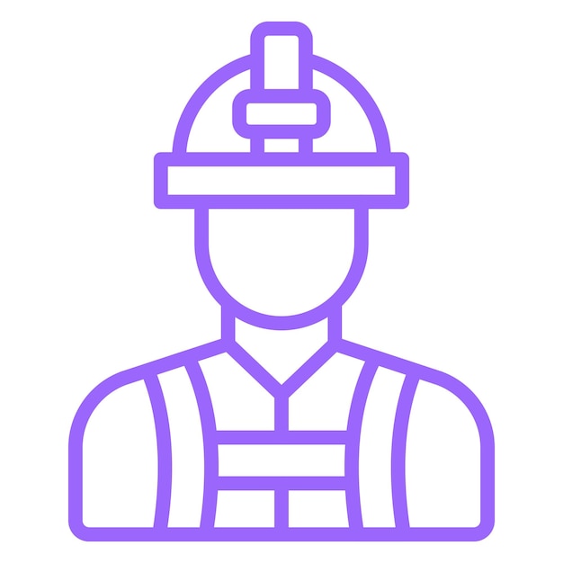 Diseño vectorial Estilo de icono de bombero masculino