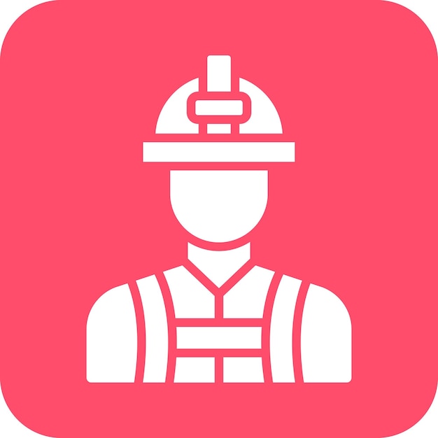 Diseño vectorial Estilo de icono de bombero masculino