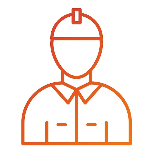 Diseño vectorial Estilo de icono de bombero masculino