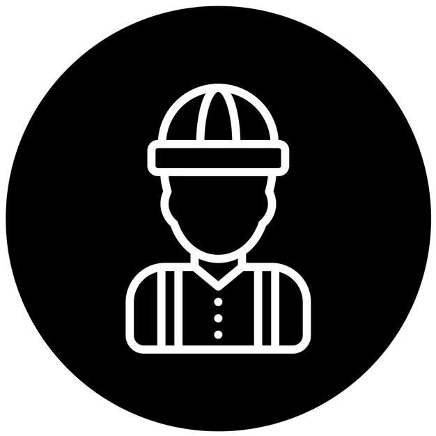 Diseño vectorial Estilo de icono de bombero masculino