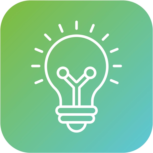 Diseño vectorial del estilo del icono de la bombilla de Edison