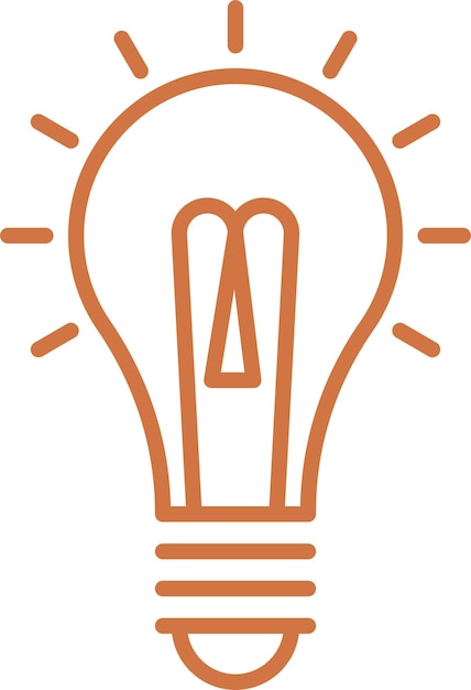 Diseño vectorial del estilo del icono de la bombilla de Edison