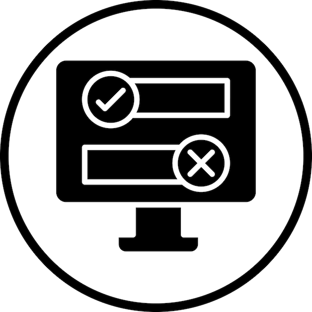 Diseño vectorial Estilo de icono booleano