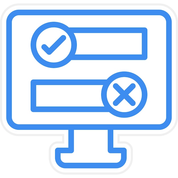 Diseño vectorial Estilo de icono booleano