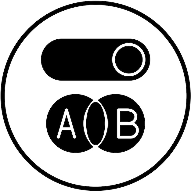 Diseño vectorial Estilo de icono booleano