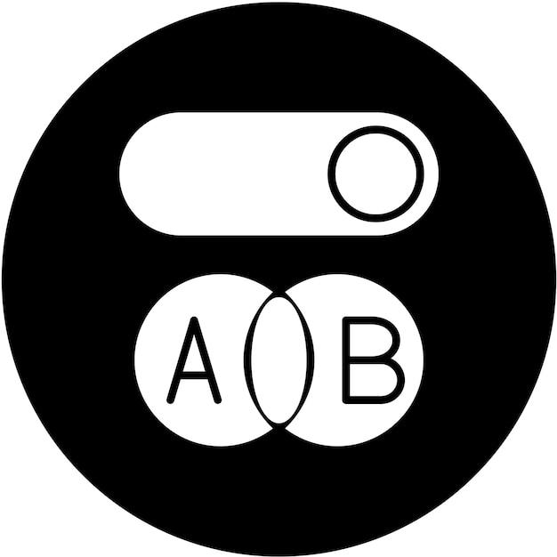 Diseño vectorial Estilo de icono booleano