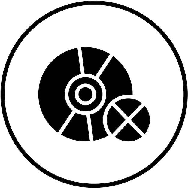 Vector diseño vectorial estilo del icono de borrado del disco