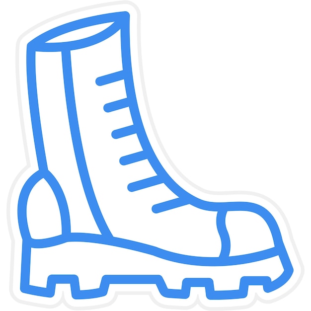 Diseño vectorial Estilo del icono de las botas de otoño