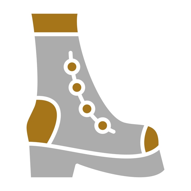 Diseño vectorial Estilo del icono de las botas de otoño