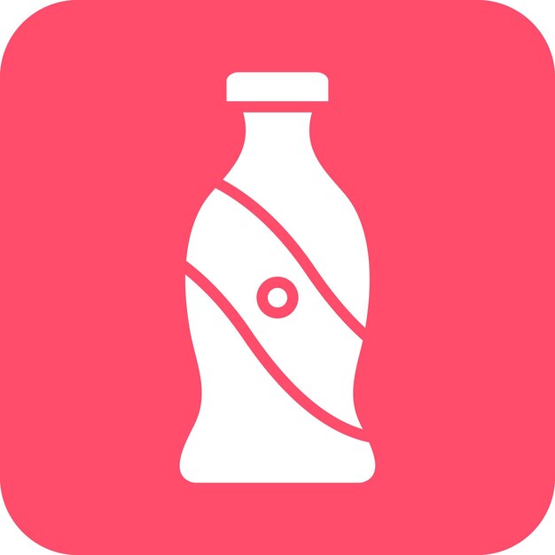 Diseño vectorial del estilo del icono de la botella de cola