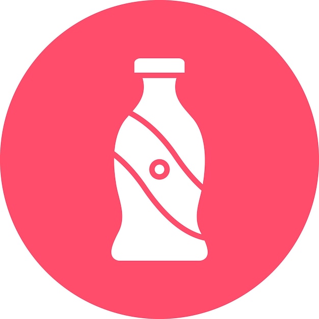 Diseño vectorial del estilo del icono de la botella de cola