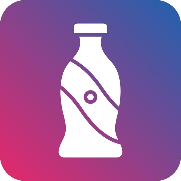 Diseño vectorial del estilo del icono de la botella de cola