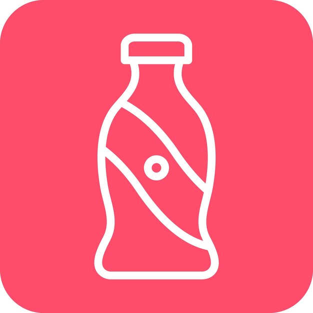 Diseño vectorial del estilo del icono de la botella de cola