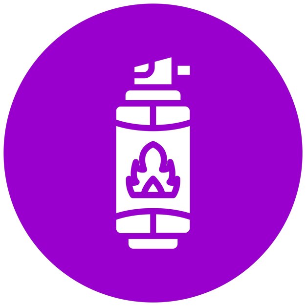 Diseño vectorial del estilo del icono de la botella de gas