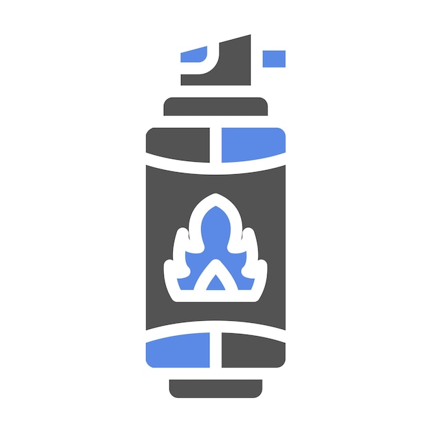 Diseño vectorial del estilo del icono de la botella de gas