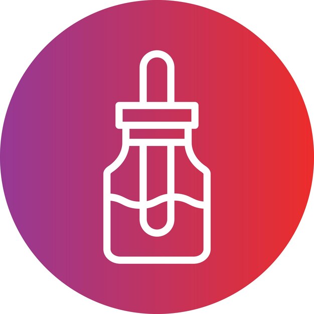 Diseño vectorial Estilo del icono de la botella de goteo