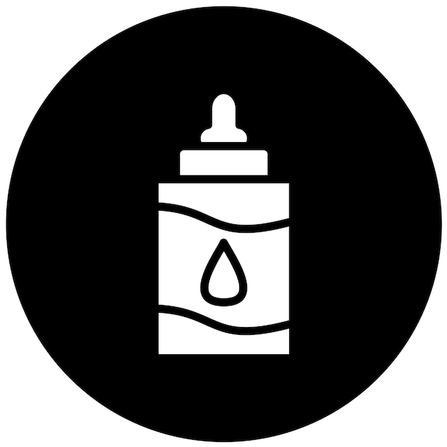 Diseño vectorial Estilo del icono de la botella de leche