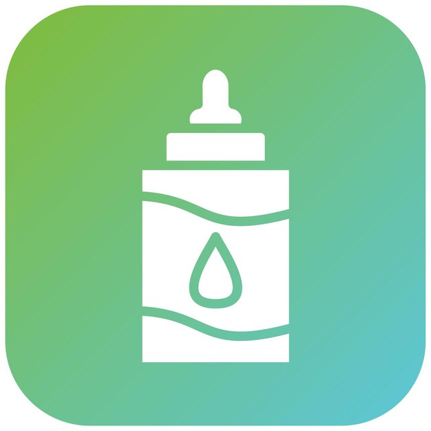 Diseño vectorial Estilo del icono de la botella de leche