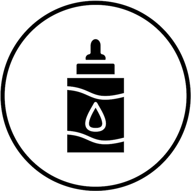 Diseño vectorial Estilo del icono de la botella de leche