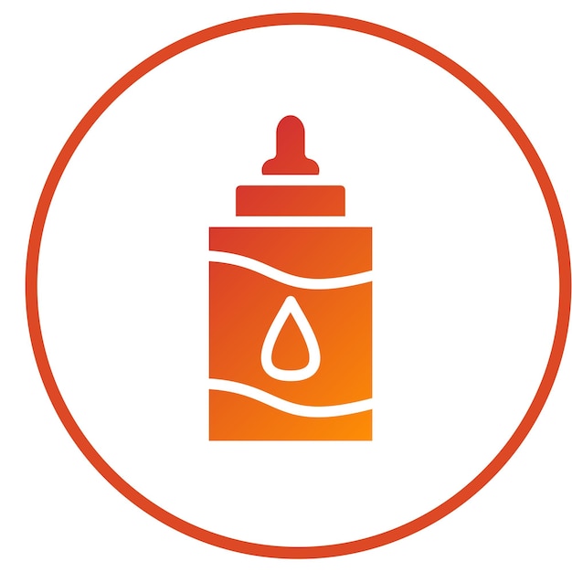 Diseño vectorial Estilo del icono de la botella de leche