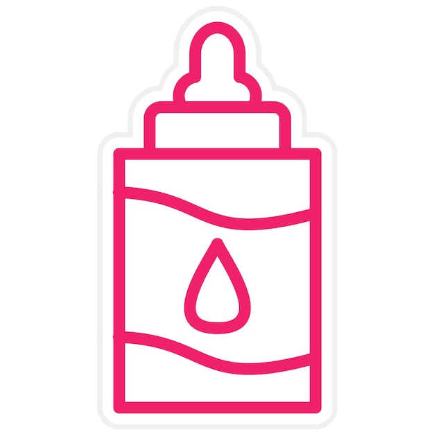 Diseño vectorial Estilo del icono de la botella de leche