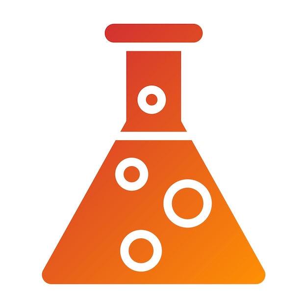 Diseño vectorial Estilo del icono de la botella de química