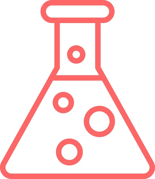 Diseño vectorial Estilo del icono de la botella de química