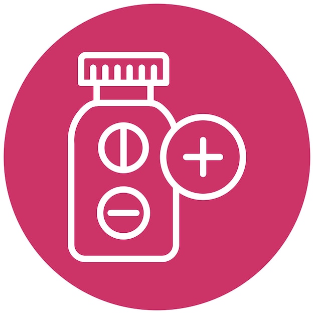Diseño vectorial Estilo del icono de la botella de receta