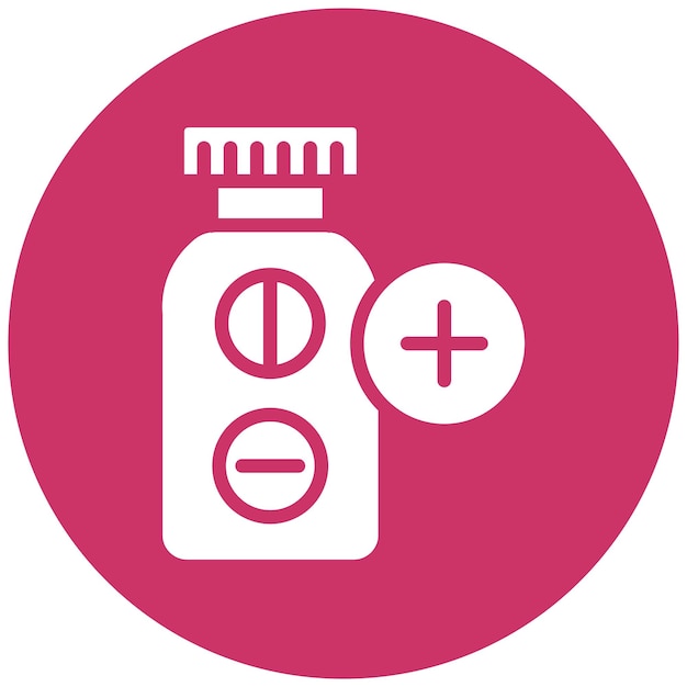 Diseño vectorial Estilo del icono de la botella de receta