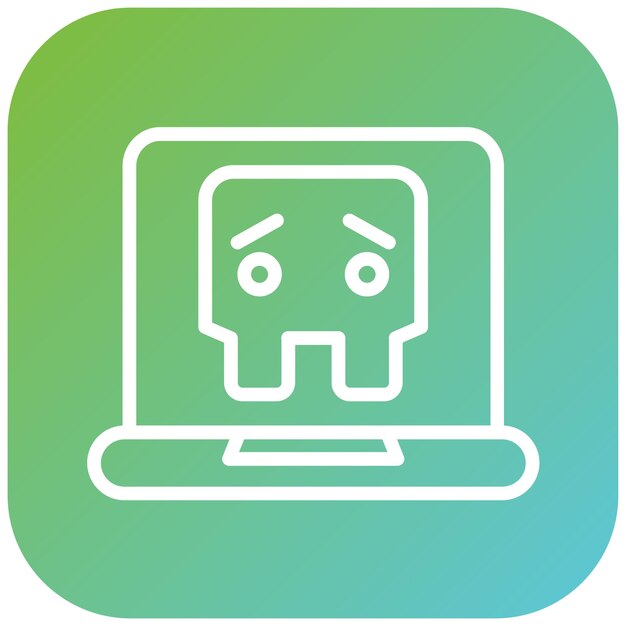 Diseño vectorial del estilo del icono de botnet