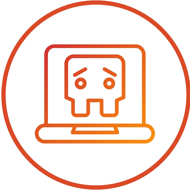 Diseño vectorial del estilo del icono de botnet