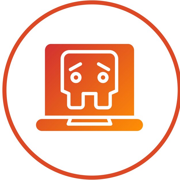 Diseño vectorial del estilo del icono de botnet