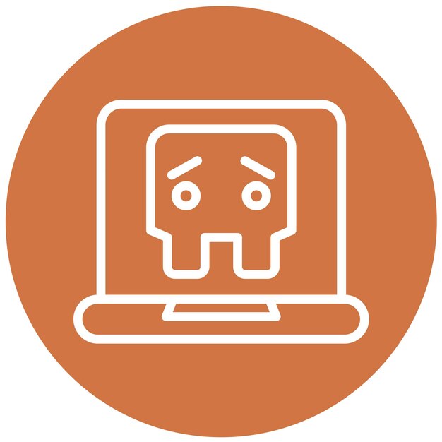 Diseño vectorial del estilo del icono de botnet