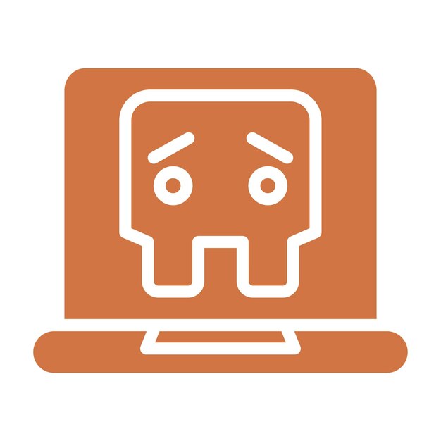 Diseño vectorial del estilo del icono de botnet
